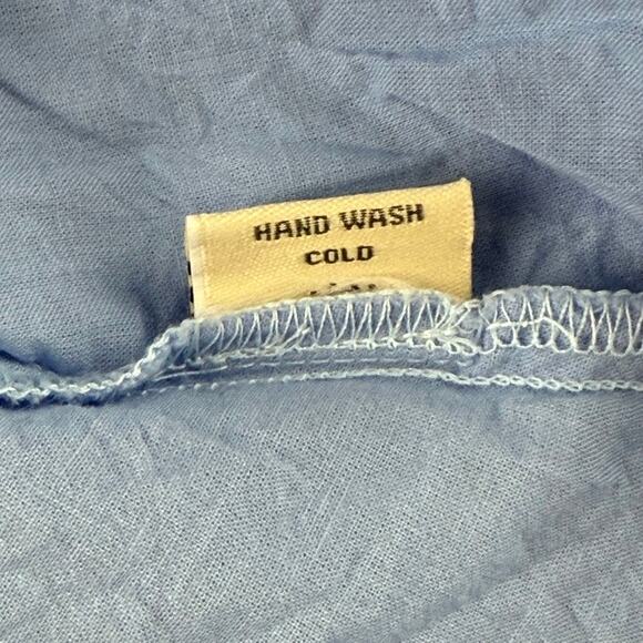 Mahila by Tolani x Sundance Blue/White Eyelet Long Sleeve Dress Sz M MSRP $174 - Picture 7 of 8